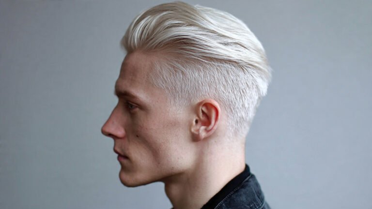 Platinum Blonde Slick Back Undercut