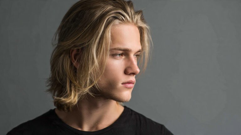 Straight Blonde Flow with Medium Length

