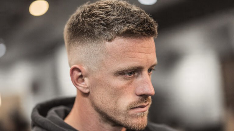 Textured Crew Cut With Skin Fade