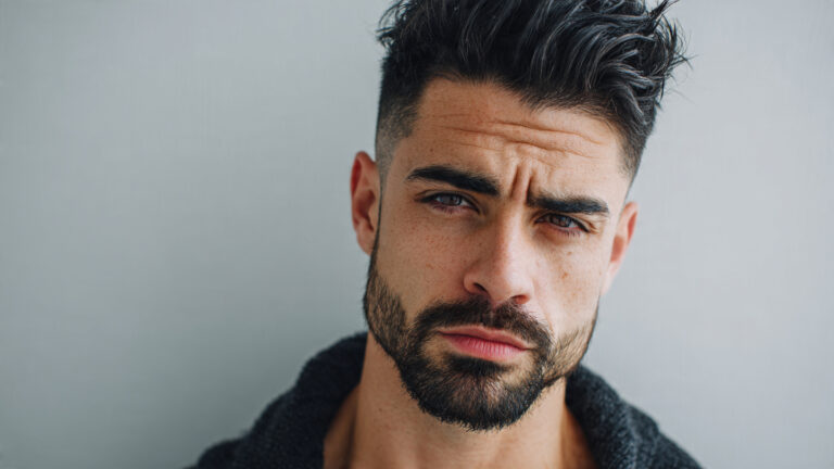 Mens Hairstyles for Thick Eyebrows