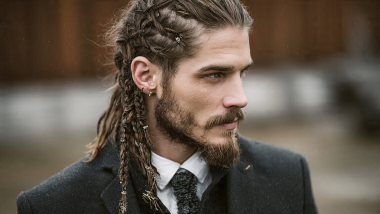 Viking-Inspired Braided Back Style