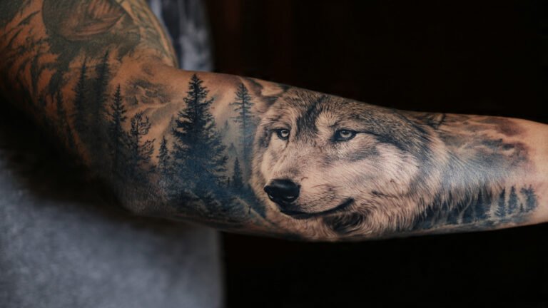 Wolf and Nature-Inspired Sleeve