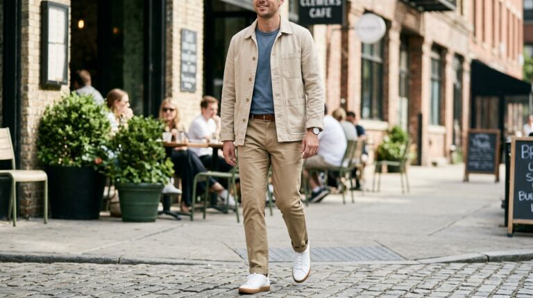 Layered Casual Brunch Look