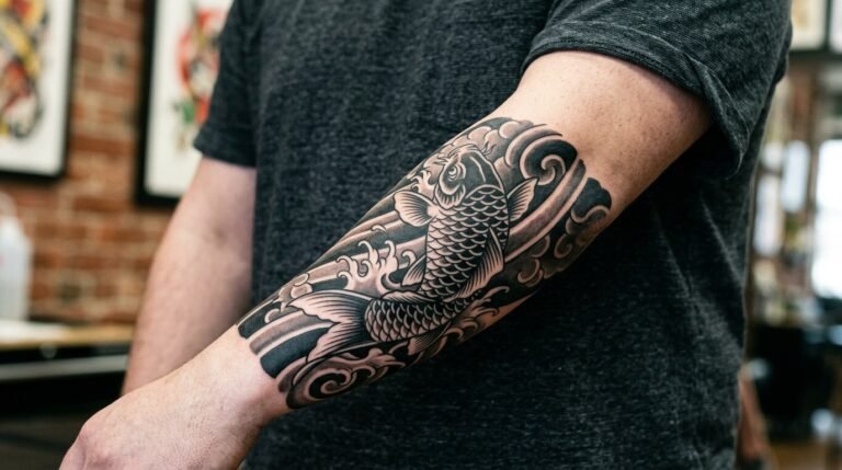 Monochrome Koi Flow