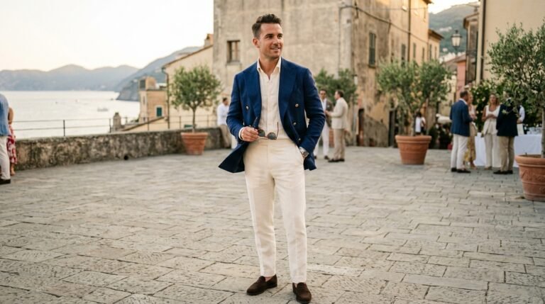 Double breasted blazer style