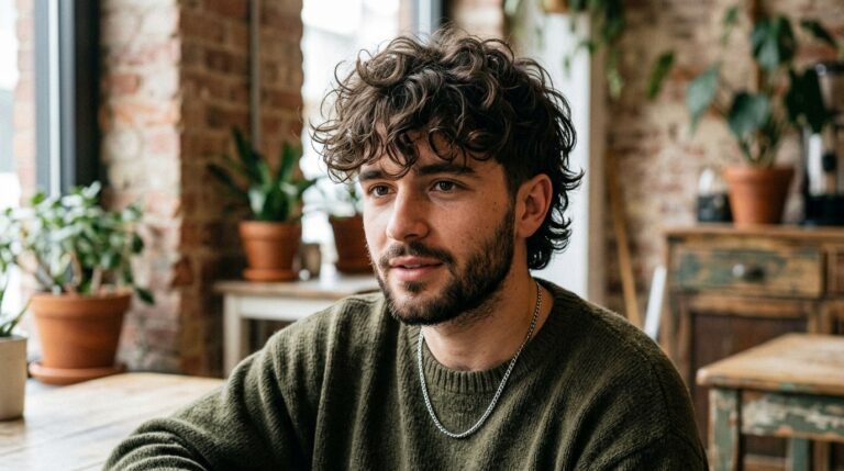 Layered curly fringe