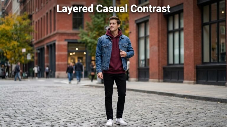  Layered Casual Contrast