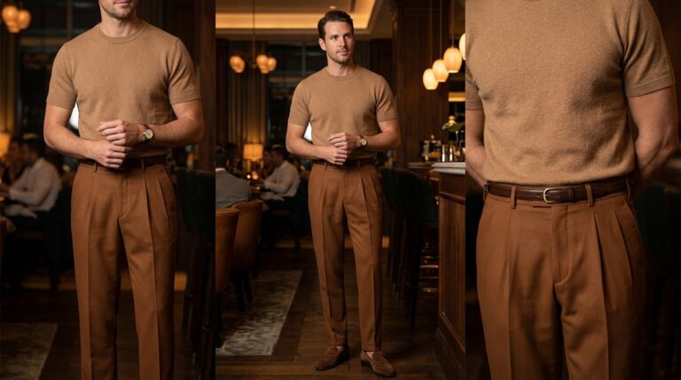 Sophisticated Earth-Tone Tailoring
