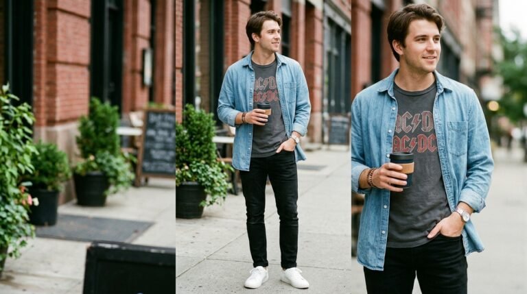 Denim Shirt Men Style