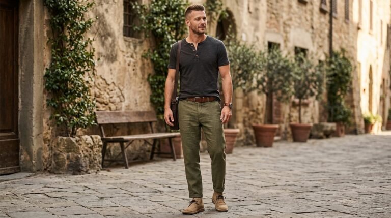 Rugged earth-tone linen