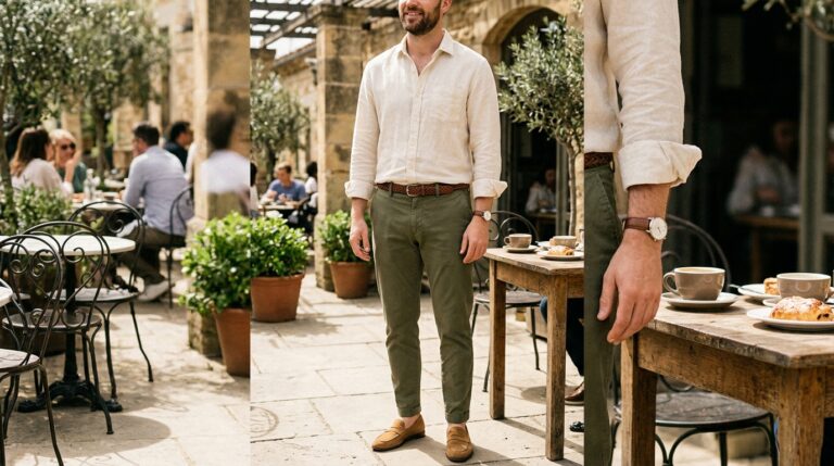 Cream Linen Brunch Look
