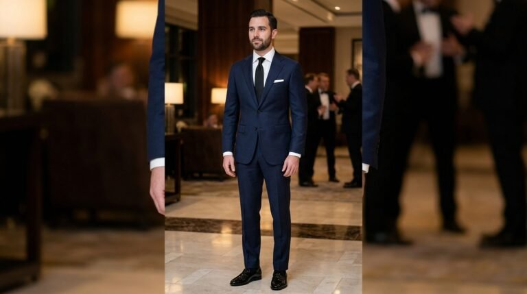 Formal navy suit outfit