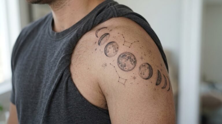 Dotwork moon phases