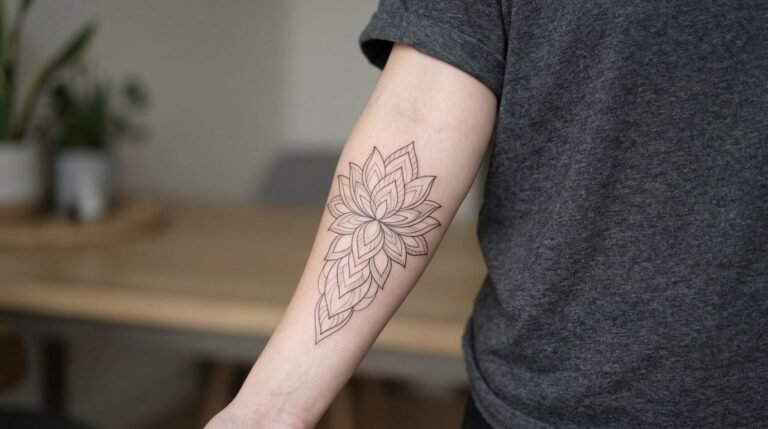 Men Geometric Tattoo Arm Ideas