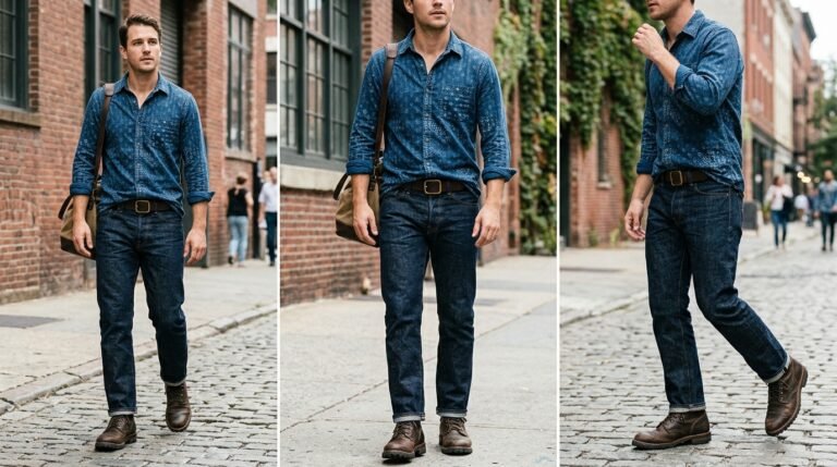 Rugged Printed Shirt Look