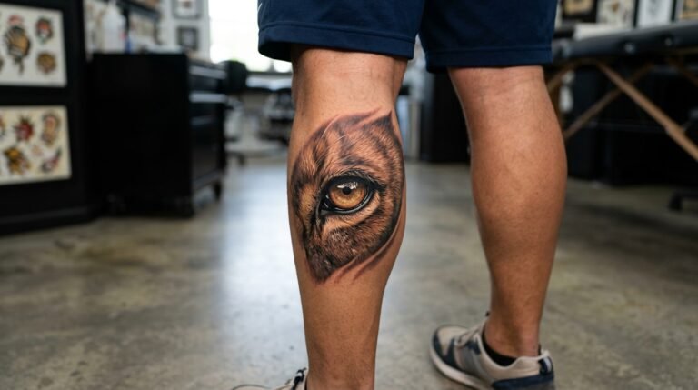 Lion eye realism