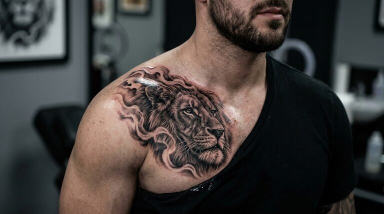 Lion Portrait Collar Piece