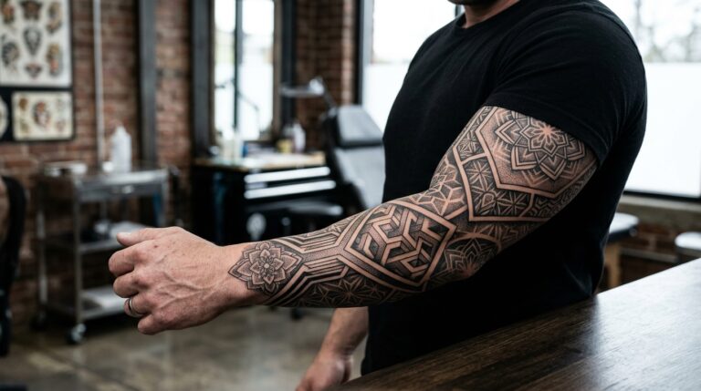 Men Geometric Tattoo Arm