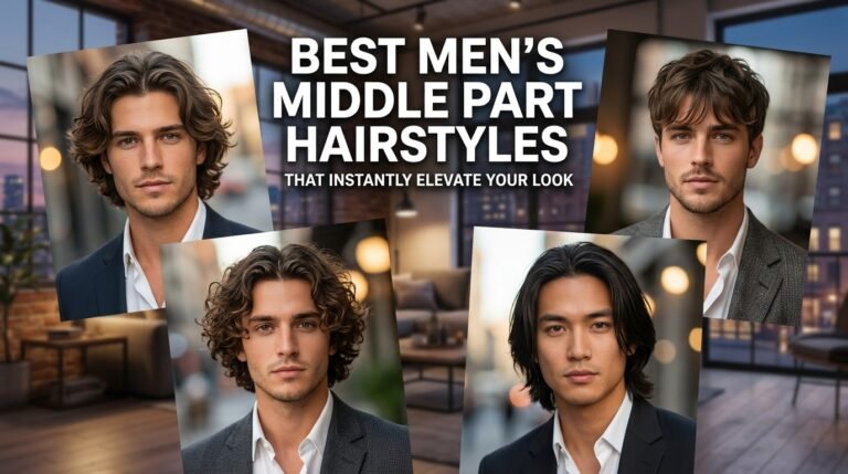 Men Middle Part Hairstyles