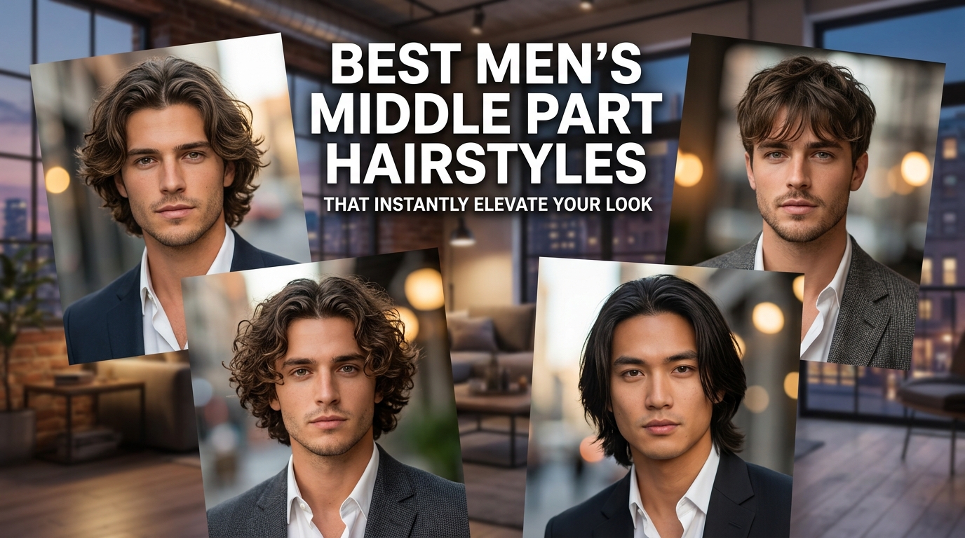 Men Middle Part Hairstyles