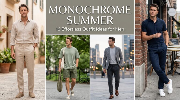 Men Monochrome Outfit Summer