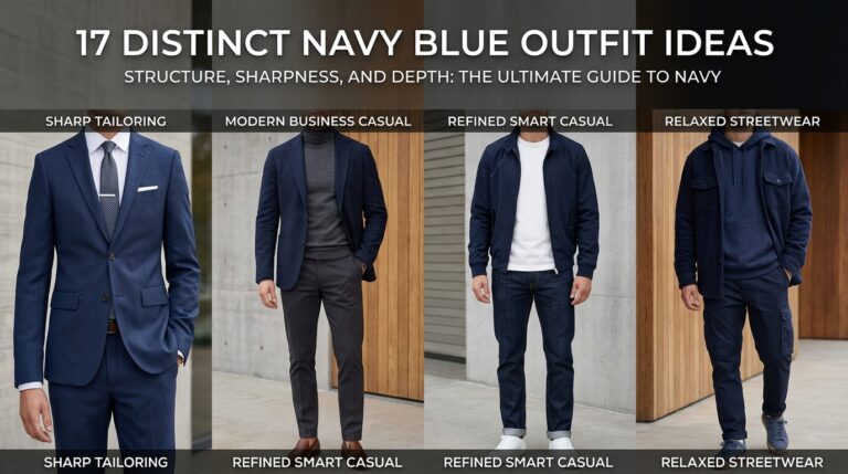 Men Navy Blue Outfit