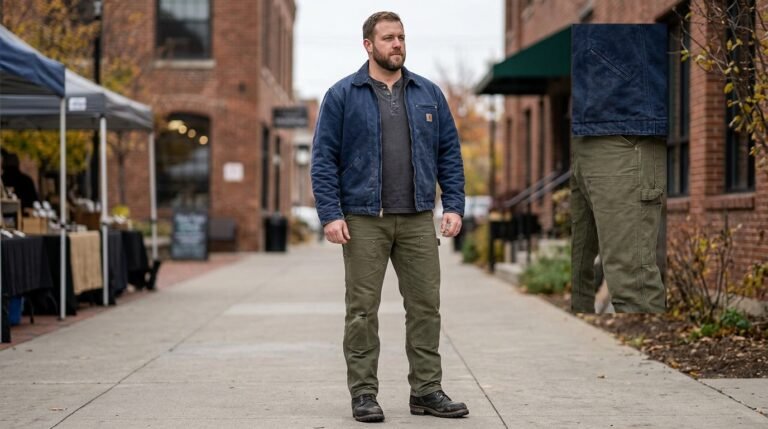 Rugged navy outfit