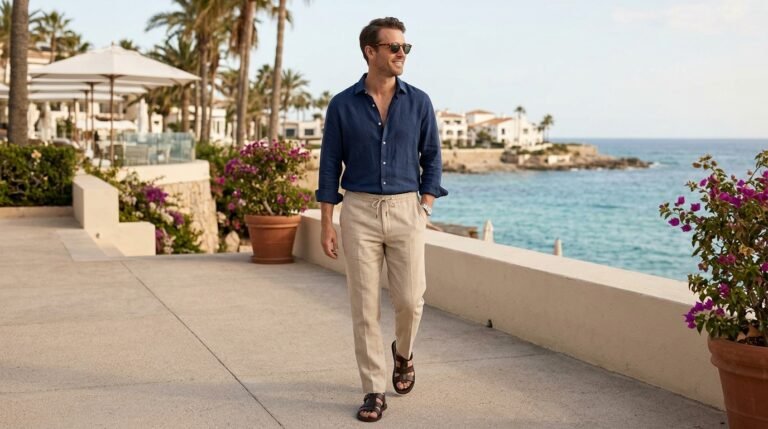 Resort navy outfit