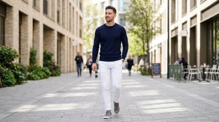 Clean navy casual outfit