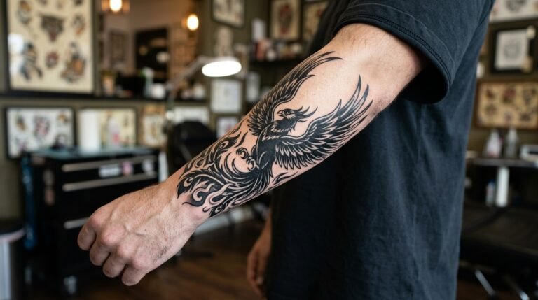  Phoenix Rise Blackwork