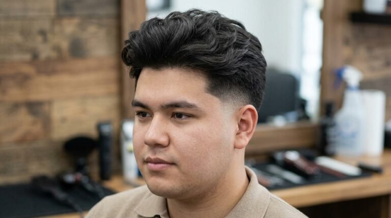 Modern fluffy quiff