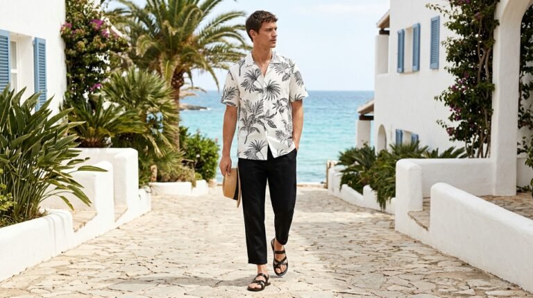 Black and White Vacation Look