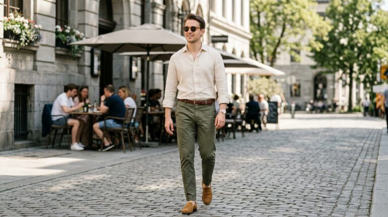 Cream Linen Summer Look