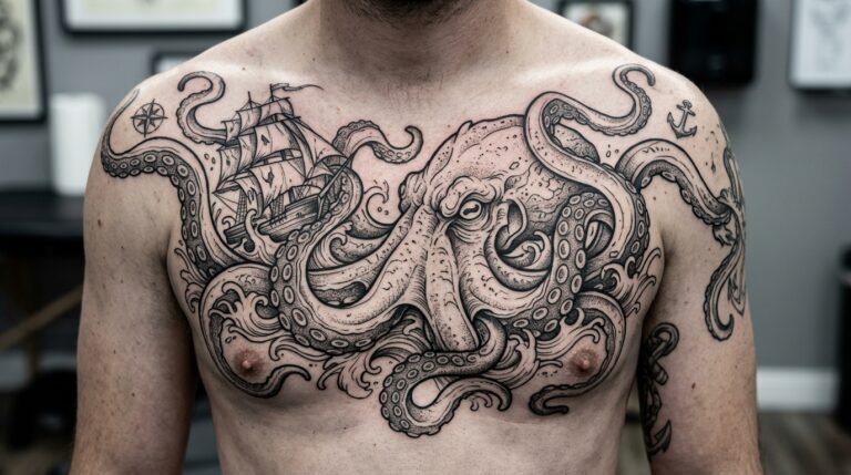 Kraken Illustration Tattoo