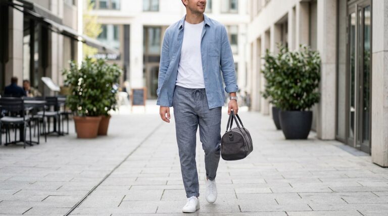 Cool-tone layered casual