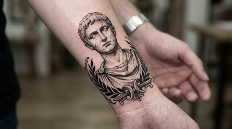 Roman Bust Tattoo
