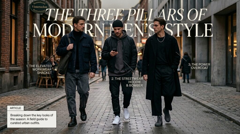 Men Dark Streetwear Aesthetic Outfit