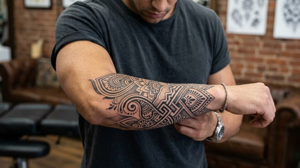 Abstract Mehndi Tattoo