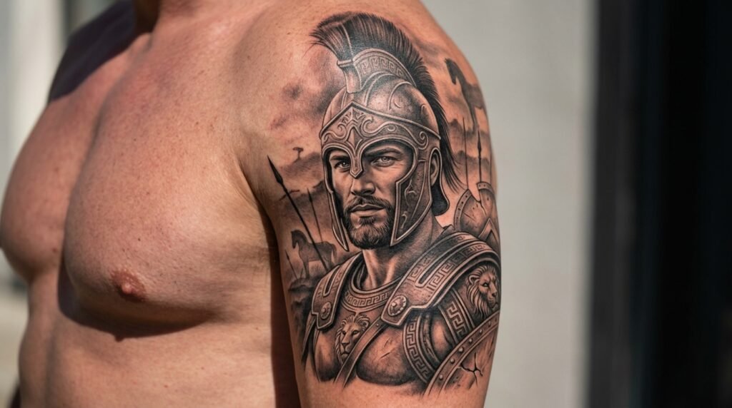 Achilles Warrior Tattoo