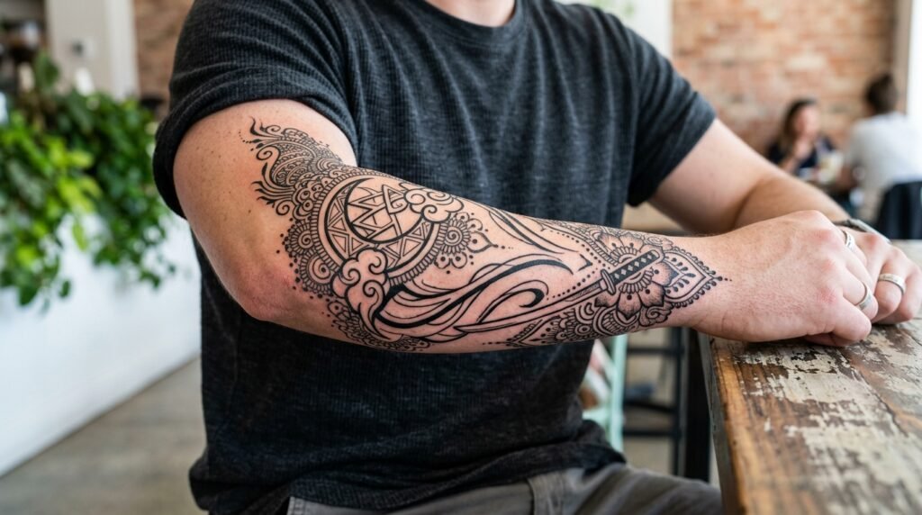 Anime Mehndi Tattoo