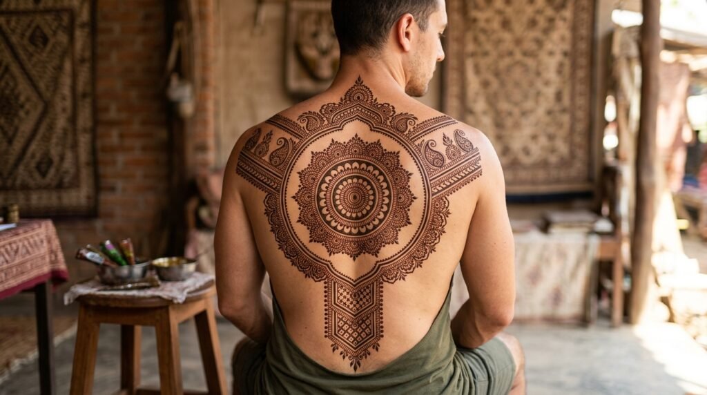 Back Mehndi Pattern