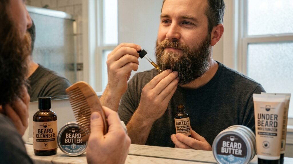Healthy beard routine
