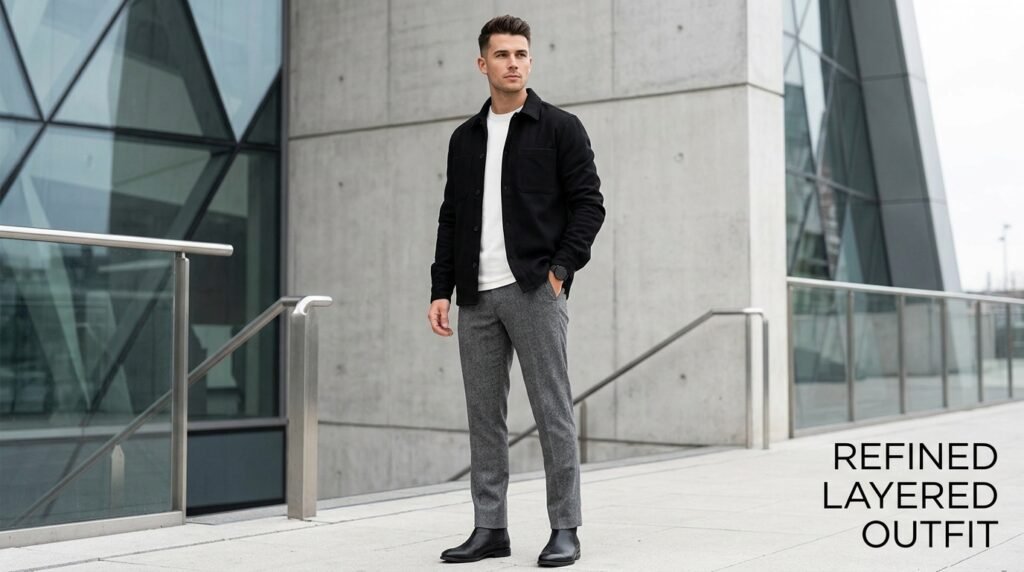 refined layered outfit