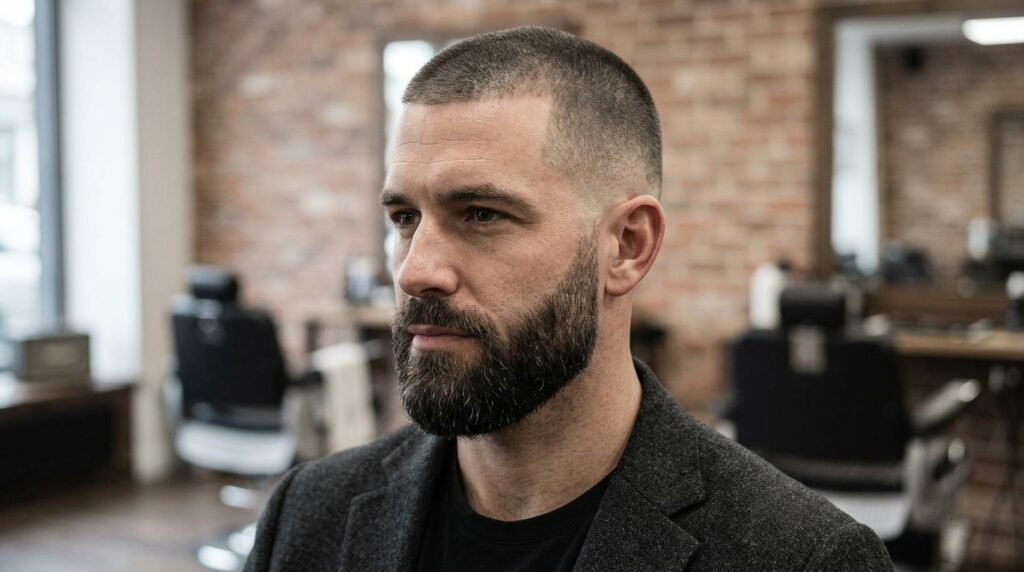 buzz fade beard