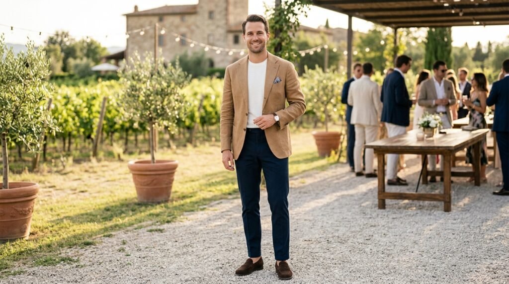 Camel Linen Blazer