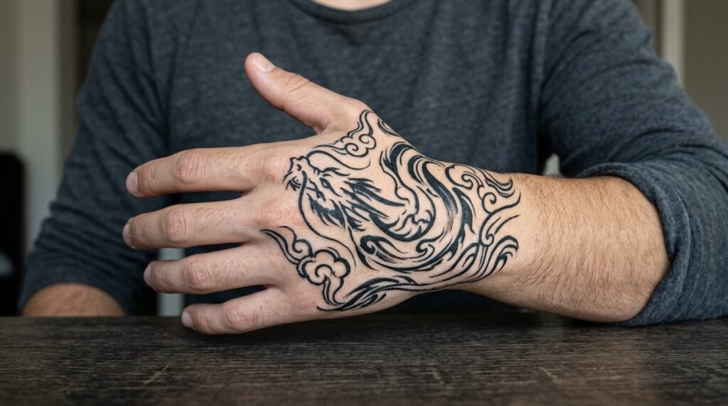 tattoo ideas for men hand Chinese