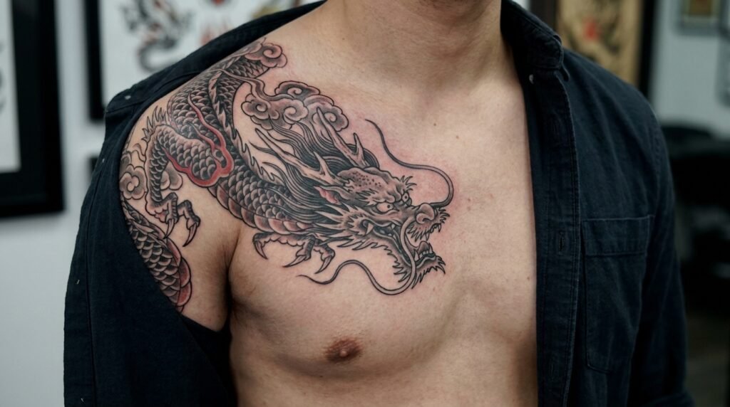 tattoo ideas for men chest Chinese