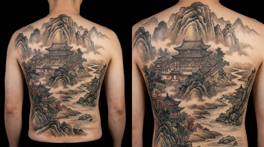 tattoo ideas for men back Chinese