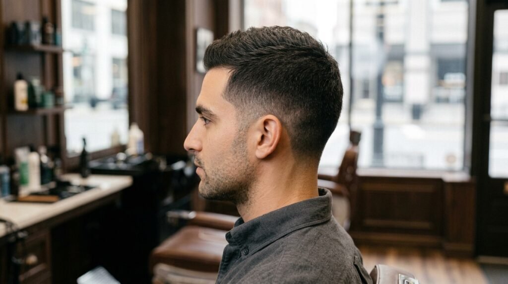 taper drop fade crew cut
