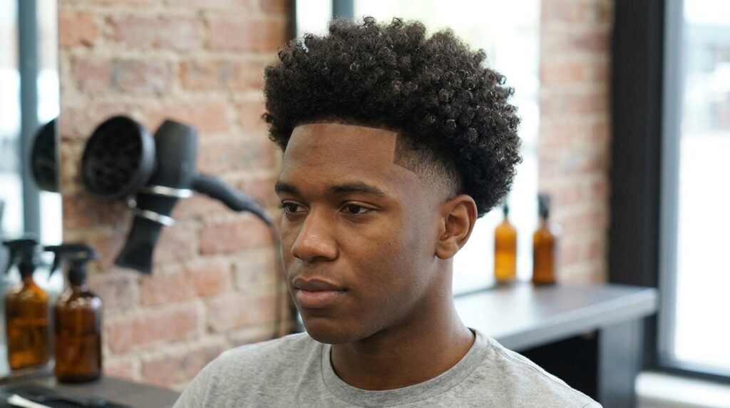 curly skin fade haircut